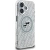 Karl Lagerfeld Case Iml Glitter Karl & Choupette Heads Logo Magsafe For Iphone 16 Grey - (KLHMP16SHMKBKCHG)