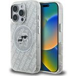 Karl Lagerfeld Case Iml Glitter Karl & Choupette Heads Logo Magsafe For Iphone 16 Pro Grey - (KLHMP16LHMKBKCHG)