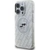 Karl Lagerfeld Case Iml Glitter Karl & Choupette Heads Logo Magsafe For Iphone 16 Pro Grey - (KLHMP16LHMKBKCHG)