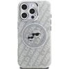 Karl Lagerfeld Case Iml Glitter Karl & Choupette Heads Logo Magsafe For Iphone 16 Pro Grey - (KLHMP16LHMKBKCHG)