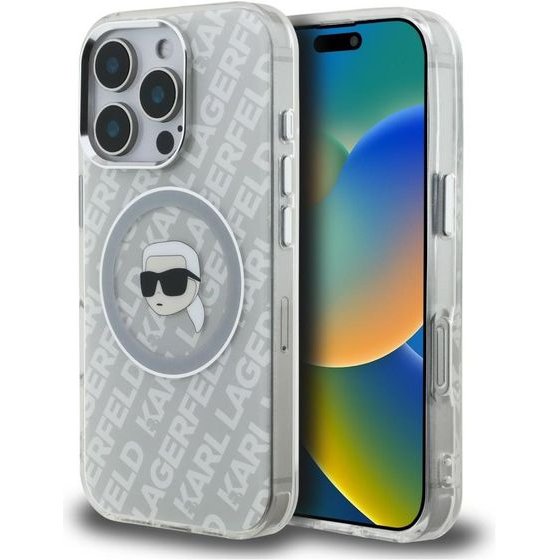 Karl Lagerfeld Case Iml Karl Head Logo Magsafe For Iphone 16 Pro Gray - (KLHMP16LHMKBKHG)