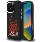 Karl Lagerfeld Case Silicone Heart Sign Logo Magsafe For Iphone 16 Pro Max Black - (KLHMP16XSMHBKSK)