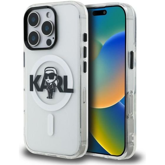Karl Lagerfeld Iml Karl Sketch Logo Magsafe Case For Iphone 16 Pro Clear - (KLHMP16LHGKIGKBT)