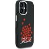 Karl Lagerfeld Silicone Heart Sign Logo Magsafe Case For Iphone 16 Black - (KLHMP16SSMHBKSK)