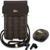 LACOSTE Set Tws Earbuds + Bag Universal Sleeve Crossbody Xl The Blend Metal Logo Brown - (LCBSTWSP17XPBSMW)