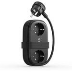 Orico AP3 20W Gan 5in1 Power Strip 2x Ac + 2x USB-A + 1x USB-C - Black -AP3-2A2U2C-65-EU-BK-Ep - (ORICO-AP3-2A2U2C-65-EU-BK-EP-HU)