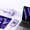 Orico AP3 20W Gan 5in1 Power Strip 2x Ac + 2x USB-A + 1x USB-C - Purple -AP3-2A2U1C-PRO-EU-Pu - (ORICO-AP3-2A2U1C-PRO-EU-PU-HU)