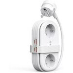 Orico AP3 20W Gan 5in1 Power Strip 2x Ac + 2x USB-A + 1x USB-C - White -AP3-2A2U2C-65-EU-WH-Ep - (ORICO-AP3-2A2U2C-65-EU-WH-EP-HU)