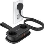 Orico App 15.5W 5in1 Power Strip 2x Ac + 2x USB-A + 1x USB-C - Black -AP3-2A2U1C-PRO-EU-Bk - (ORICO-AP3-2A2U1C-PRO-EU-BK-HU)