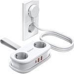 Orico App 15.5W 5in1 Power Strip 2x Ac + 2x USB-A + 1x USB-C - White -AP3-2A2U1C-PRO-EU-Wh - (ORICO-AP3-2A2U1C-PRO-EU-WH-HU)