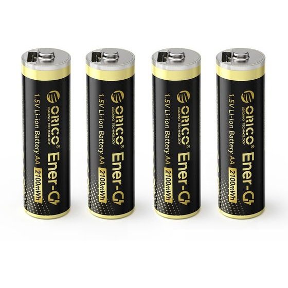 Orico Ener-G EG5C Lithium Battery 1.5V 2100mWh Aa USB-C Rechargeable Battery With Charging Cable 4 pcs. -EG5C-UN-A4C-4PK-Ep - (ORICO-EG5C-UN-A4C-4PK-EP-HU)