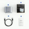 Orico EV8 Aa Lithium Battery Charger With Storage Function - Silver -EV8-Ep - (ORICO-EV8-EP-HU)