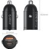 Orico Miniring 30W USB-A + USB-C Car Charger - Black -MR-30-1A1C - (ORICO-MR-30-1A1C-BK-EP-HU)