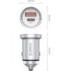 Orico Miniring Pro 45W USB-A + USB-C Car Charger - Silver -MR-45-1A1C - (ORICO-MR-45-1A1C-SV-EP-HU)