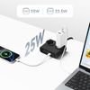 Orico PDC25 25W 6in1 Power Strip 2x Ac + 2x USB-A + 2x USB-C - Black -PDC25-2A2U2C-EU-BK-Ep - (ORICO-PDC25-2A2U2C-EU-BK-EP-HU)