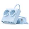 Orico PDC25 25W 6in1 Power Strip 2x Ac + 2x USB-A + 2x USB-C - Blue -PDC25-2A2U2C-EU-BL-Ep - (ORICO-PDC25-2A2U2C-EU-BL-EP-HU)