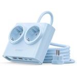 Orico PDC25 25W 6in1 Power Strip 2x Ac + 2x USB-A + 2x USB-C - Blue -PDC25-2A2U2C-EU-BL-Ep - (ORICO-PDC25-2A2U2C-EU-BL-EP-HU)