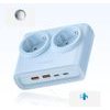 Orico PDC25 25W 6in1 Power Strip 2x Ac + 2x USB-A + 2x USB-C - Blue -PDC25-2A2U2C-EU-BL-Ep - (ORICO-PDC25-2A2U2C-EU-BL-EP-HU)
