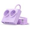 Orico PDC25 25W 6in1 Power Strip 2x Ac + 2x USB-A + 2x USB-C - Purple -PDC25-2A2U2C-EU-PU-Ep - (ORICO-PDC25-2A2U2C-EU-PU-EP-HU)