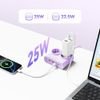 Orico PDC25 25W 6in1 Power Strip 2x Ac + 2x USB-A + 2x USB-C - Purple -PDC25-2A2U2C-EU-PU-Ep - (ORICO-PDC25-2A2U2C-EU-PU-EP-HU)