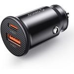 Orico Powermini 30W USB-C + USB-A Car Charger - Black -PM-30-1A1C - (ORICO-PM-30-1A1C-BK-EP-HU)
