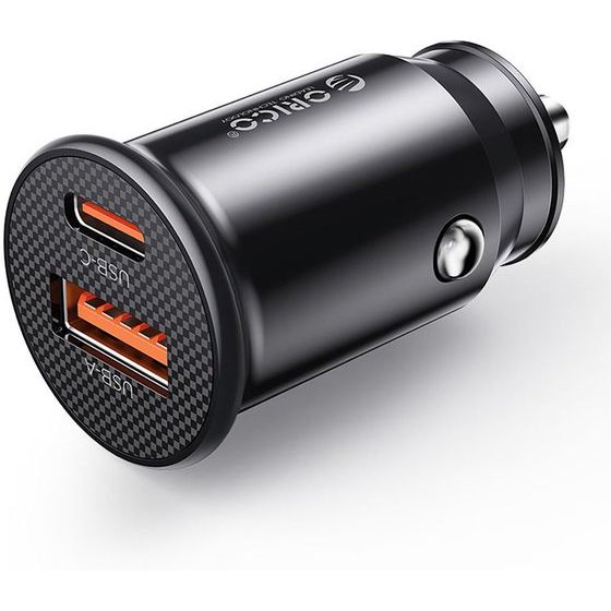 Orico Powermini 30W USB-C + USB-A Car Charger - Black -PM-30-1A1C - (ORICO-PM-30-1A1C-BK-EP-HU)