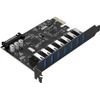 Orico PVU3 PCI-E 7x Usb 3.0 Expansion Card For Desktop - Black -PVU3-7U-V1 - (ORICO-PVU3-7U-V1-HU)