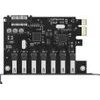 Orico PVU3 PCI-E 7x Usb 3.0 Expansion Card For Desktop - Black -PVU3-7U-V1 - (ORICO-PVU3-7U-V1-HU)