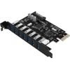 Orico PVU3 PCI-E 7x Usb 3.0 Expansion Card For Desktop - Black -PVU3-7U-V1 - (ORICO-PVU3-7U-V1-HU)