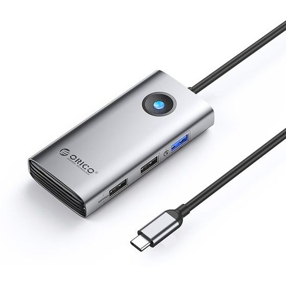 Orico PW11-5P USB-C Hub Docking Station 1x USB-A 3.0 + 2x USB-A 2.0 + 1x USB-C Pd + 1x Hdmi - Gray -T5-SV-EP-Hu - (ORICO-T5-SV-EP-HU)