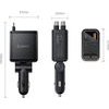 Orico Twin Reach 45W USB-A + USB-C Car Charger With Two Retractable USB-C Cables - Black -TR-45-1A3C - (ORICO-TR-45-1A3C-BK-EP-HU)