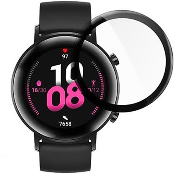 3D Tempered Pet Glass Huawei GT3, 42mm /black/ OEM