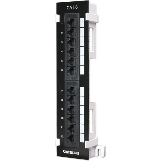 Intellinet I-Pp 12-RU-C6 - Patch Panel 12 ������� Cat.6 Utp Wall Mount