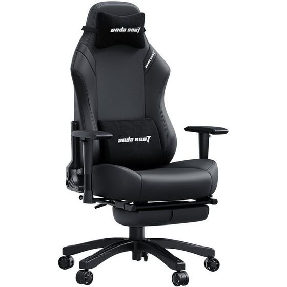Anda Seat Gaming Chair Luna Pro Black w/Footrest - (AD18T-44-B-PV)
