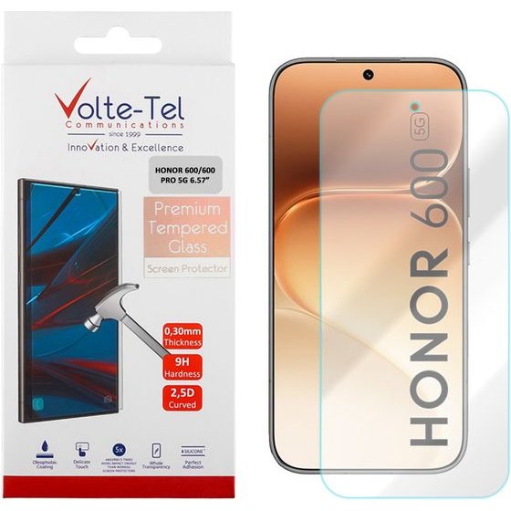 Volte-Tel Tempered Glass Honor 600/600 Pro 5G 6.57in 9H 0.30mm 2.5D Full GLUE