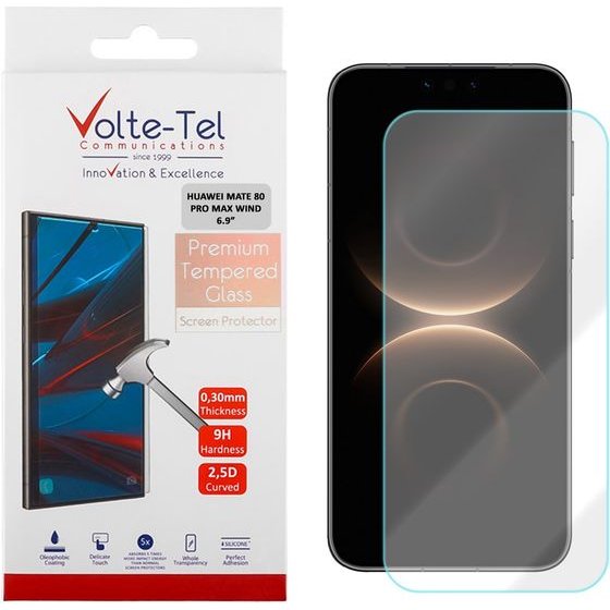 Volte-Tel Tempered Glass Huawei Mate 80 Pro Max Wind 6.9in 9H 0.30mm 2.5D Full GLUE