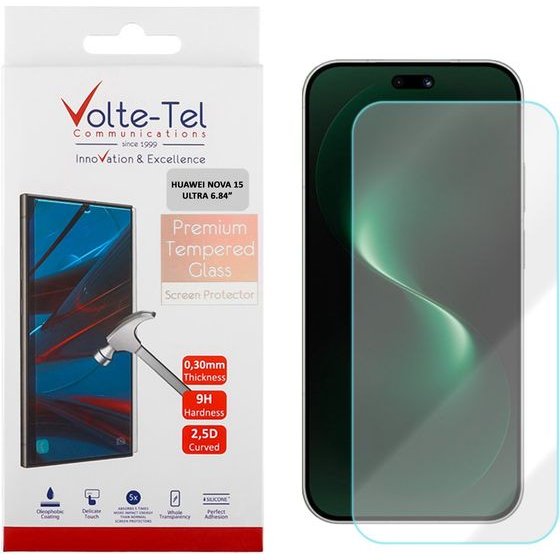 Volte-Tel Tempered Glass Huawei Nova 15 Ultra 6.84in 9H 0.30mm 2.5D Full GLUE