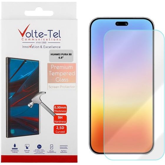 Volte-Tel Tempered Glass Huawei Pura 90 6.8in 9H 0.30mm 2.5D Full GLUE