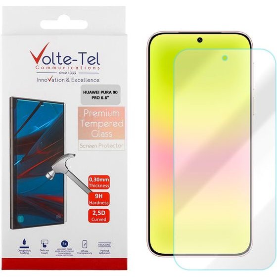 Volte-Tel Tempered Glass Huawei Pura 90 Pro 6.6in 9H 0.30mm 2.5D Full GLUE
