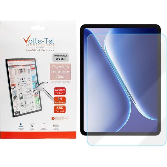 Volte-Tel Tempered Glass Oneplus Pad Go 2 12.1in 9H 0.30mm 2.5D Full GLUE