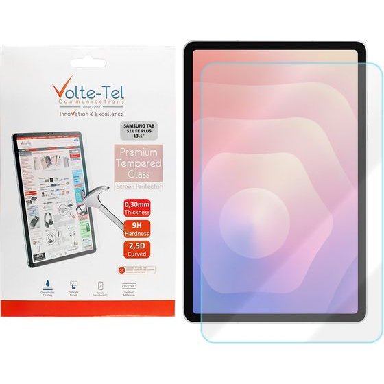 Volte-Tel Tempered Glass Samsung Tab S11 Fe Plus 13.1in 9H 0.30mm 2.5D Full GLUE