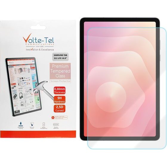 Volte-Tel Tempered Glass Samsung Tab S11 Lite 10.9in 9H 0.30mm 2.5D Full GLUE