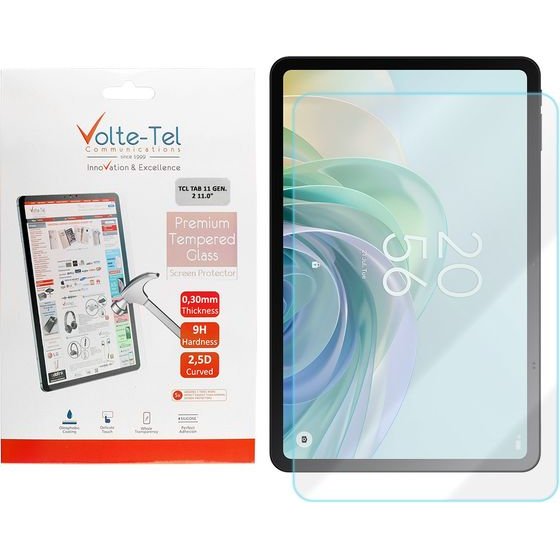 Volte-Tel Tempered Glass Tcl Tab 11 GEN. 2 11.0in 9H 0.33mm 2.5D Full GLUE