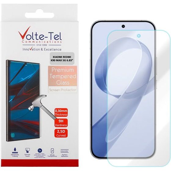 Volte-Tel Tempered Glass Xiaomi Redmi K90 Max 5G 6.83in 9H 0.30mm 2.5D Full GLUE