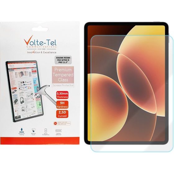 Volte-Tel Tempered Glass Xiaomi Redmi Pad 8/Pad 8 Pro 11.2in 9H 0.30mm 2.5D Full Glue Full COVER