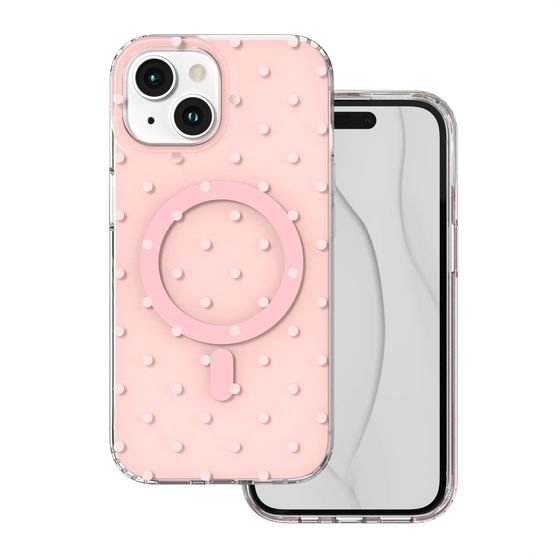 TFO Bubble Dots Mag Case For Iphone 15 6,1'' pink