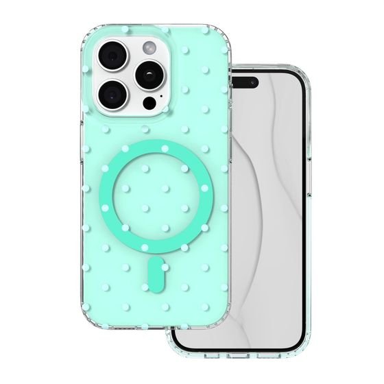 TFO Bubble Dots Mag Case For Iphone 15 Pro 6,1'' green