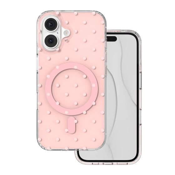 TFO Bubble Dots Mag Case For Iphone 16 6,1'' pink
