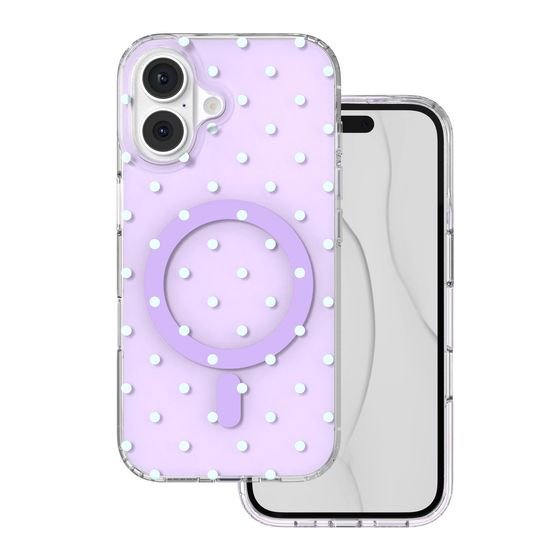 TFO Bubble Dots Mag Case For Iphone 16 6,1'' purple