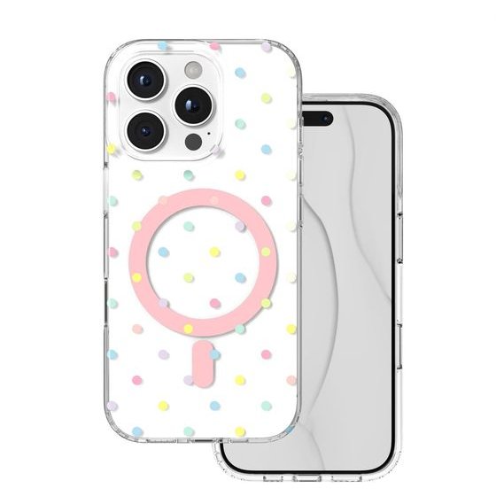 TFO Bubble Dots Mag Case For Iphone 16 Pro 6,3'' white